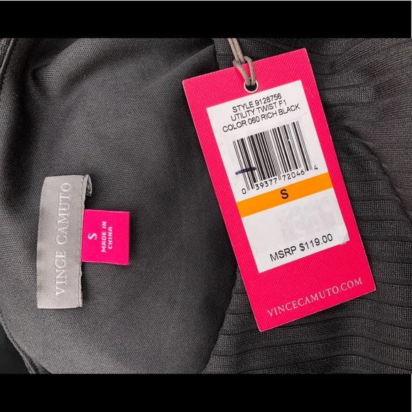 Vince Camuto Ribbed Dress with Lace-Up Sleeves - Picture 7 of 7